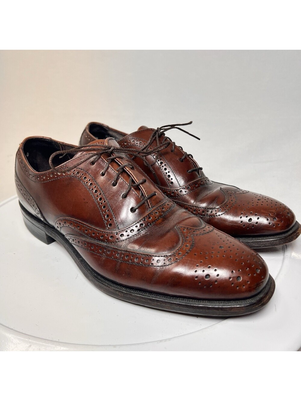 Sanitized Comfort Plus Leather WingTip Dress Shoes Oxfords Men’s Size 7 - USA